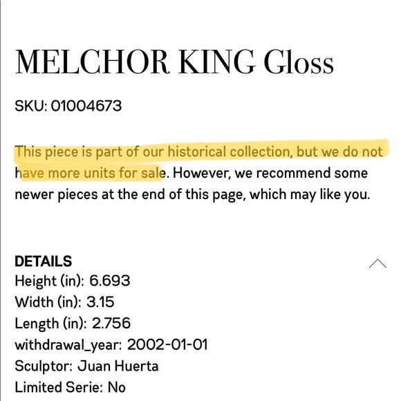 LLADRÓ MELCHOR KING Gloss Nativity Scene Porcelain Figurine Holiday RARE Vintage - Picture 11 of 11